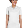 UltraClub Womens Cool & Dry Moisture Wicking Short Sleeve Polo Shirt - White