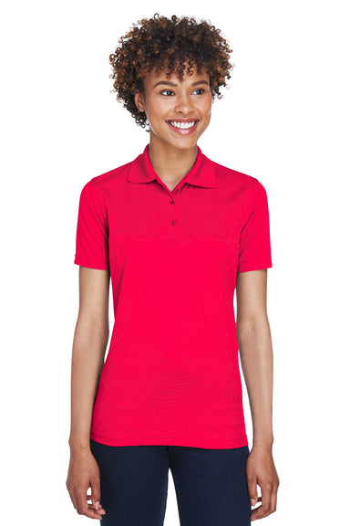 UltraClub 8210L Womens Cool & Dry Moisture Wicking Short Sleeve Polo Shirt Red Front