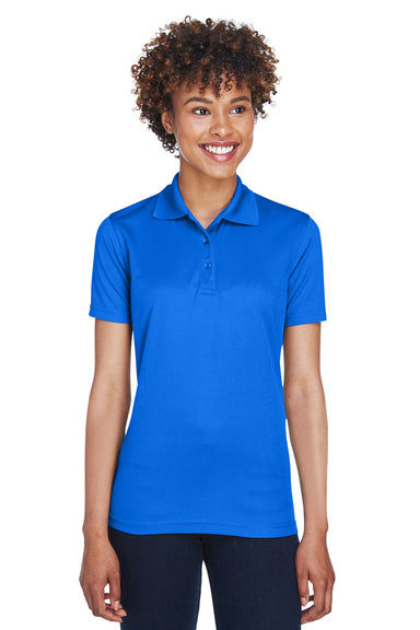 UltraClub 8210L Womens Cool & Dry Moisture Wicking Short Sleeve Polo Shirt Royal Blue Front