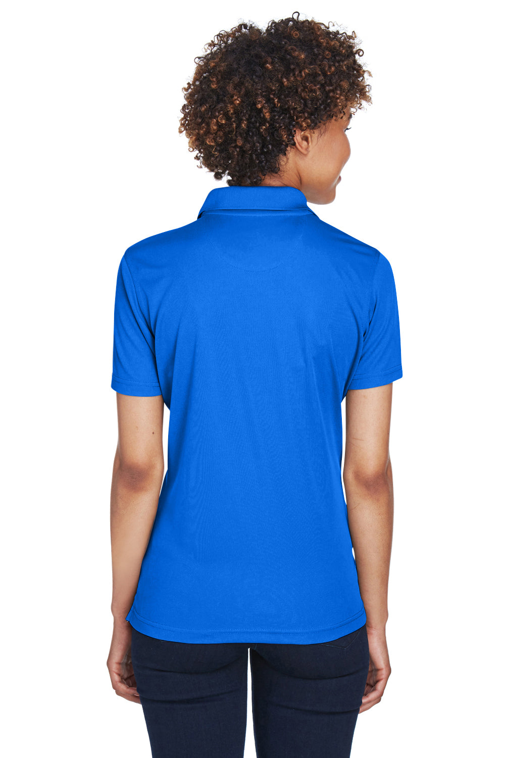 UltraClub 8210L Womens Cool & Dry Moisture Wicking Short Sleeve Polo Shirt Royal Blue Back