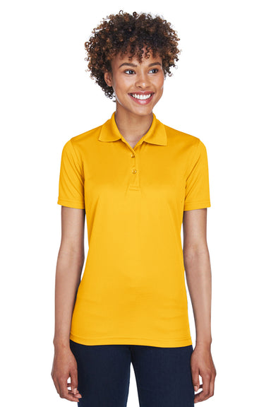UltraClub 8210L Womens Cool & Dry Moisture Wicking Short Sleeve Polo Shirt Gold Front