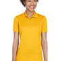 UltraClub Womens Cool & Dry Moisture Wicking Short Sleeve Polo Shirt - Gold