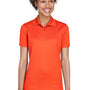 UltraClub Womens Cool & Dry Moisture Wicking Short Sleeve Polo Shirt - Orange