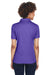 UltraClub 8210L Womens Cool & Dry Moisture Wicking Short Sleeve Polo Shirt Purple Back