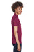 UltraClub 8210L Womens Cool & Dry Moisture Wicking Short Sleeve Polo Shirt Maroon Side