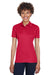 UltraClub 8210L Womens Cool & Dry Moisture Wicking Short Sleeve Polo Shirt Cardinal Red Front