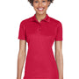 UltraClub Womens Cool & Dry Moisture Wicking Short Sleeve Polo Shirt - Cardinal Red