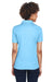 UltraClub 8210L Womens Cool & Dry Moisture Wicking Short Sleeve Polo Shirt Columbia Blue Back