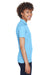 UltraClub 8210L Womens Cool & Dry Moisture Wicking Short Sleeve Polo Shirt Columbia Blue Side