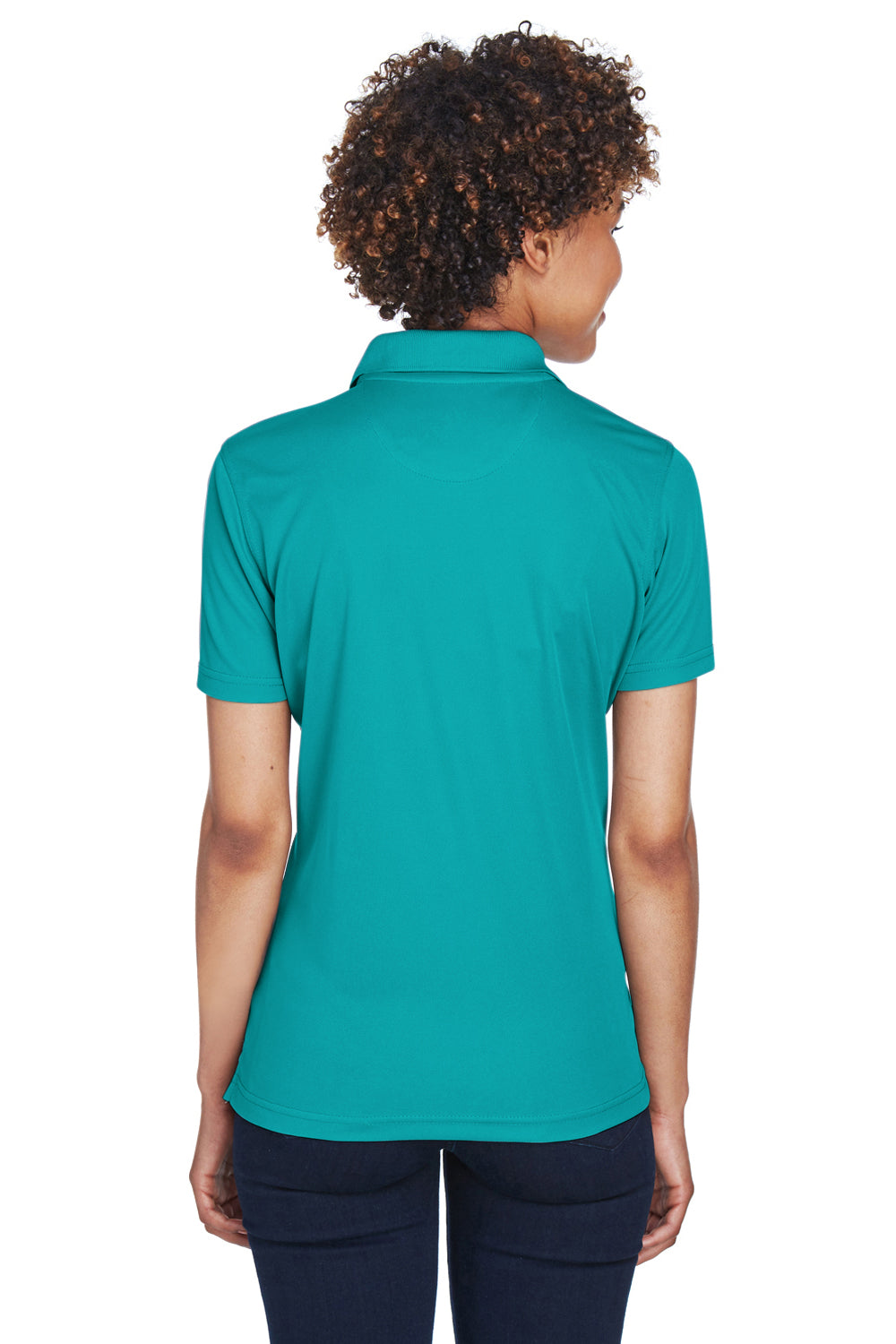 UltraClub 8210L Womens Cool & Dry Moisture Wicking Short Sleeve Polo Shirt Jade Green Back