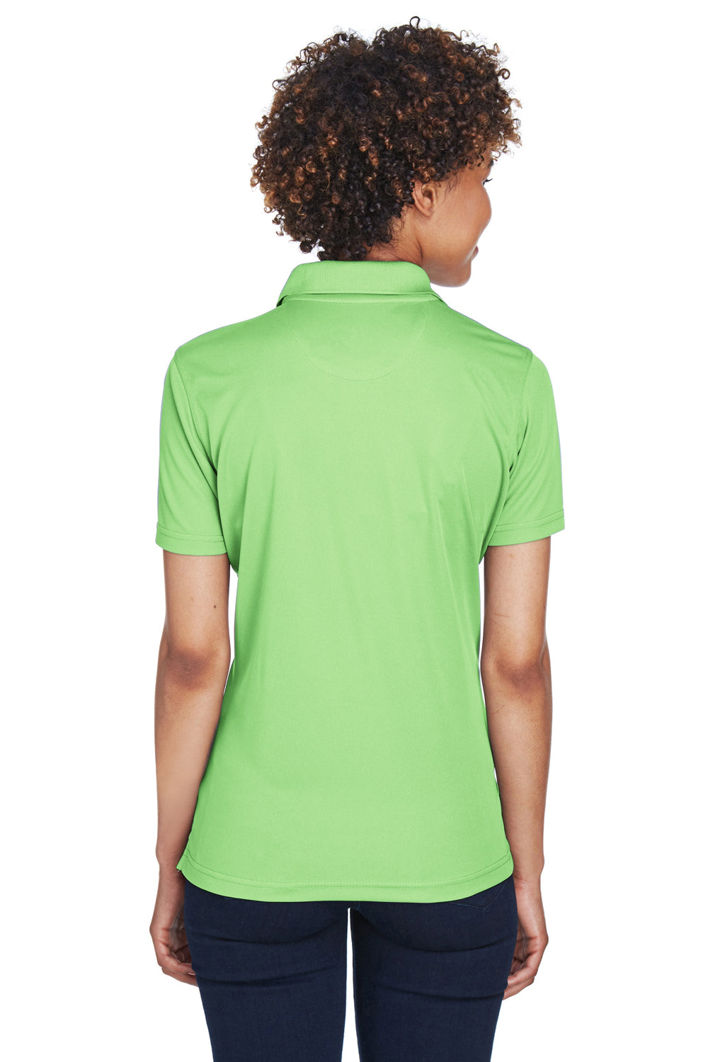 UltraClub 8210L Womens Cool & Dry Moisture Wicking Short Sleeve Polo Shirt Light Green Back