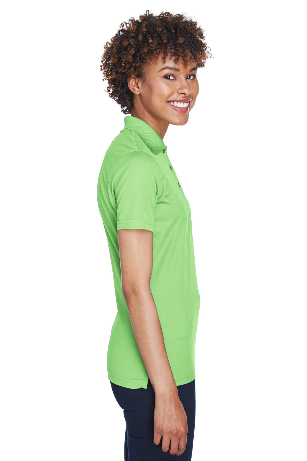 UltraClub 8210L Womens Cool & Dry Moisture Wicking Short Sleeve Polo Shirt Light Green Side