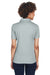 UltraClub 8210L Womens Cool & Dry Moisture Wicking Short Sleeve Polo Shirt Silver Grey Back