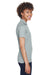 UltraClub 8210L Womens Cool & Dry Moisture Wicking Short Sleeve Polo Shirt Silver Grey Side