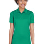 UltraClub Womens Cool & Dry Moisture Wicking Short Sleeve Polo Shirt - Kelly Green