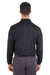 UltraClub 8210LS Mens Cool & Dry Moisture Wicking Long Sleeve Polo Shirt Black Back