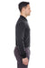 UltraClub 8210LS Mens Cool & Dry Moisture Wicking Long Sleeve Polo Shirt Black Side