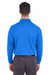 UltraClub 8210LS Mens Cool & Dry Moisture Wicking Long Sleeve Polo Shirt Royal Blue Back
