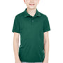 UltraClub Youth Cool & Dry Moisture Wicking Short Sleeve Polo Shirt - Forest Green