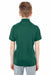 UltraClub 8210Y Youth Cool & Dry Moisture Wicking Short Sleeve Polo Shirt Forest Green Back