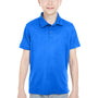 UltraClub Youth Cool & Dry Moisture Wicking Short Sleeve Polo Shirt - Royal Blue