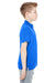 UltraClub 8210Y Youth Cool & Dry Moisture Wicking Short Sleeve Polo Shirt Royal Blue Side