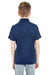 UltraClub 8210Y Youth Cool & Dry Moisture Wicking Short Sleeve Polo Shirt Navy Blue Back