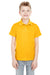 UltraClub 8210Y Youth Cool & Dry Moisture Wicking Short Sleeve Polo Shirt Gold Front