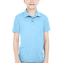 UltraClub Youth Cool & Dry Moisture Wicking Short Sleeve Polo Shirt - Columbia Blue