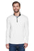 UltraClub 8230 Mens Cool & Dry Moisture Wicking 1/4 Zip Sweatshirt White Front