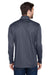 UltraClub 8230 Mens Cool & Dry Moisture Wicking 1/4 Zip Sweatshirt Charcoal Grey Back