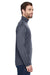 UltraClub 8230 Mens Cool & Dry Moisture Wicking 1/4 Zip Sweatshirt Charcoal Grey Side