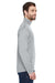UltraClub 8230 Mens Cool & Dry Moisture Wicking 1/4 Zip Sweatshirt Grey Side