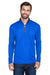 UltraClub 8230 Mens Cool & Dry Moisture Wicking 1/4 Zip Sweatshirt Royal Blue Front