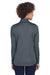 UltraClub 8230L Womens Cool & Dry Moisture Wicking 1/4 Zip Sweatshirt Charcoal Grey Back