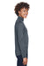 UltraClub 8230L Womens Cool & Dry Moisture Wicking 1/4 Zip Sweatshirt Charcoal Grey Side