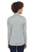 UltraClub 8230L Womens Cool & Dry Moisture Wicking 1/4 Zip Sweatshirt Grey Back