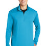 Sport-Tek Mens Competitor Moisture Wicking 1/4 Zip Sweatshirt - Atomic Blue