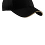Port & Company Mens Sandwich Bill Adjustable Hat - Black/Khaki