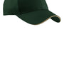 Port & Company Mens Sandwich Bill Adjustable Hat - Hunter Green/Khaki Brown