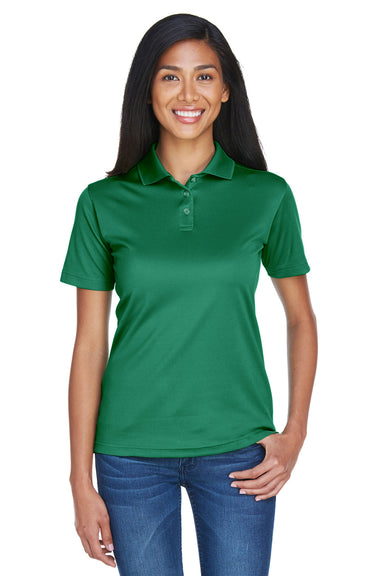UltraClub 8404 Womens Cool & Dry Moisture Wicking Short Sleeve Polo Shirt Forest Green Front