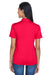 UltraClub 8404 Womens Cool & Dry Moisture Wicking Short Sleeve Polo Shirt Red Back