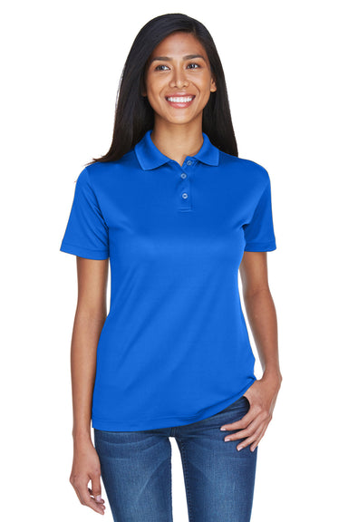 UltraClub 8404 Womens Cool & Dry Moisture Wicking Short Sleeve Polo Shirt Royal Blue Front