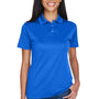 UltraClub Womens Cool & Dry Moisture Wicking Short Sleeve Polo Shirt - Royal Blue