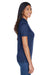 UltraClub 8404 Womens Cool & Dry Moisture Wicking Short Sleeve Polo Shirt Navy Blue Side