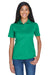 UltraClub 8404 Womens Cool & Dry Moisture Wicking Short Sleeve Polo Shirt Kelly Green Front