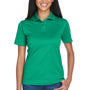 UltraClub Womens Cool & Dry Moisture Wicking Short Sleeve Polo Shirt - Kelly Green - Closeout