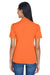 UltraClub 8404 Womens Cool & Dry Moisture Wicking Short Sleeve Polo Shirt Orange Back