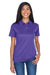 UltraClub 8404 Womens Cool & Dry Moisture Wicking Short Sleeve Polo Shirt Purple Front