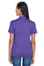UltraClub 8404 Womens Cool & Dry Moisture Wicking Short Sleeve Polo Shirt Purple Back